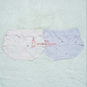 Ladies Soft Cotton Floral Panties 9667)
