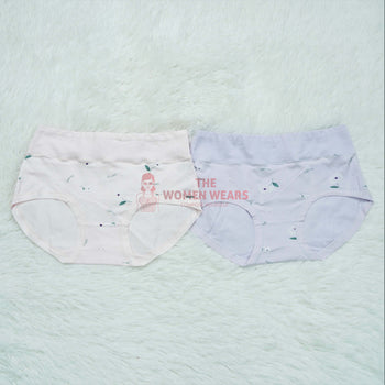 Ladies Soft Cotton Floral Panties 9667)