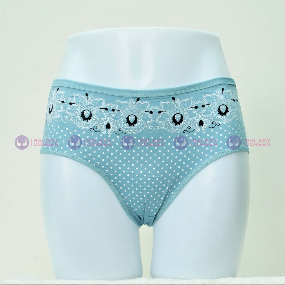 Doted & Flower Printed Panties (ZN-064)