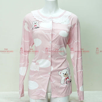 Women's Love Cartoon Pajama Dress (3088)