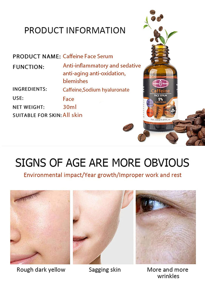 A-B 5% Caffeine Face Serum Repair Damaged Skin
