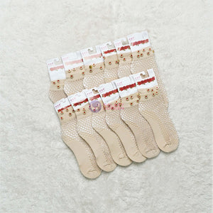 Pack Of 3 Ladies Net Transparent Sock SK 0007