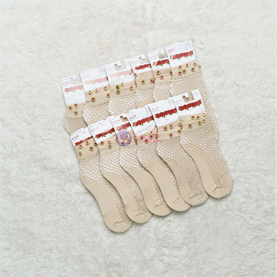 Pack Of 3 Ladies Net Transparent Sock SK 0007