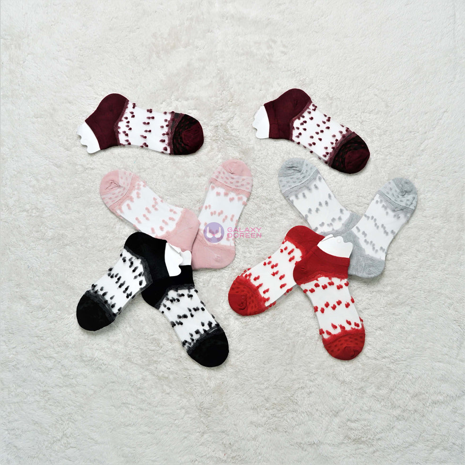 Pack of 3 Girls Transparent Anklet Net Socks SK 0001