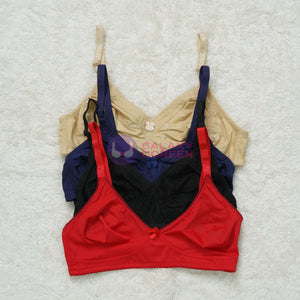 Jersey/Cotton Daily Use Bra Pack Of 3 (P003)