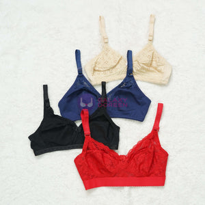 Chicken/Lace Pattern Non Padded Bra Pack Of 3 (P007)