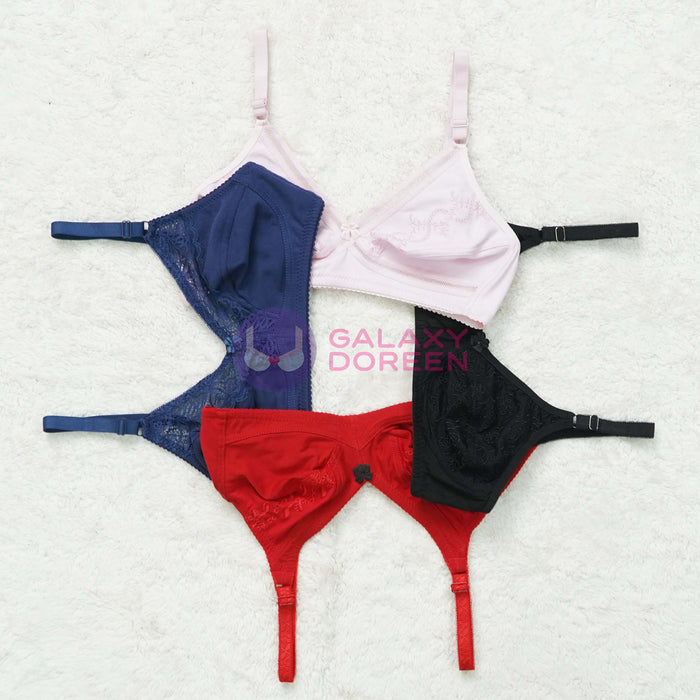 Half Lace Daily Use Non Padded Bra Pack Of 3 (P012)