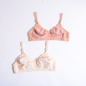Embroidered Cotton Non Padded Everyday Bra