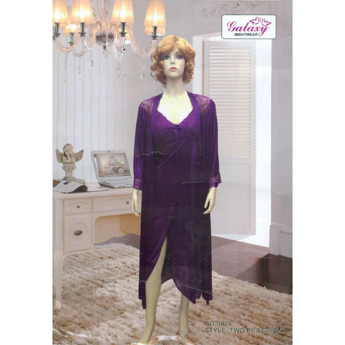 Galaxy 2 Piece Night Gown in 5 Colors (NA-070)