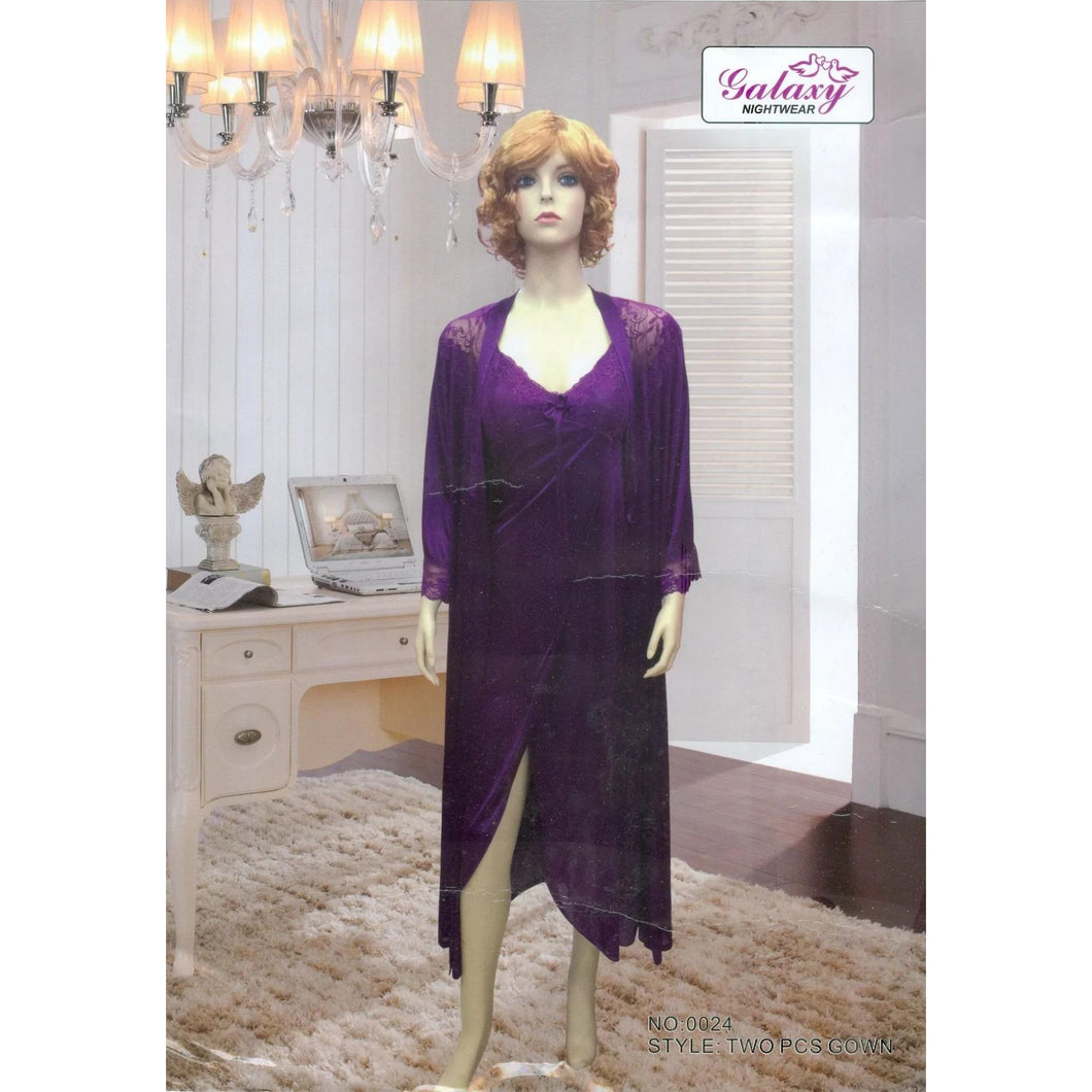 Galaxy 2 Piece Night Gown in 5 Colors (NA-070)