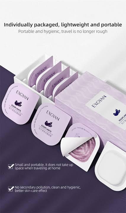 EXGYAN Portable Mud Mask For Oil Control With Natural Egg Plant Extract