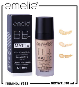 Emelie BB Cream Matte Oil Free Liquid Concealer Foundation
