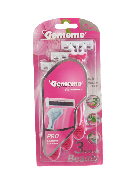 Gememe Sensor 3 Blades 3 Pcs Razor for Women (ZD-002)